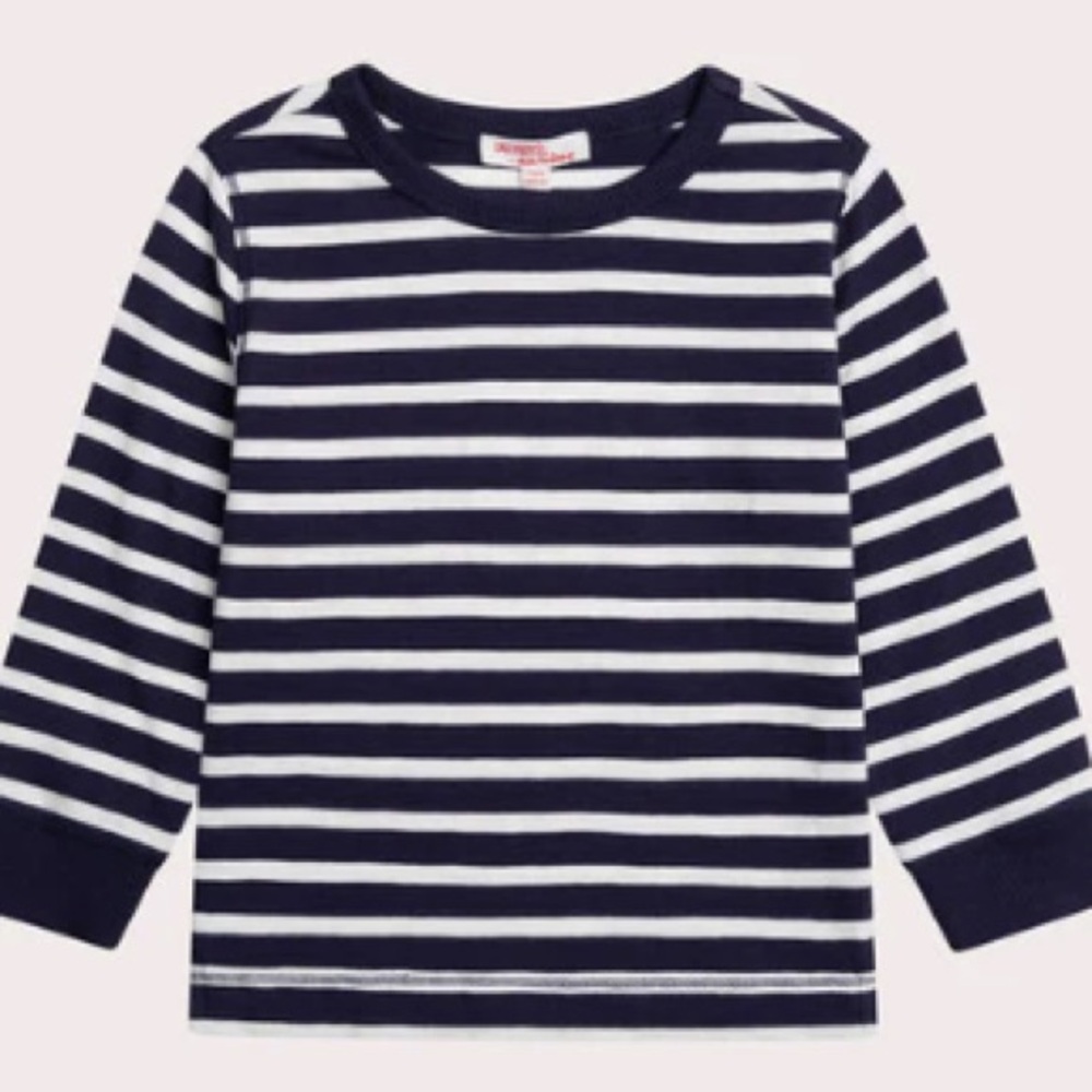 Du Pareil au meme Classic Navy & White Stripe Cotton T-shirt. Kids size 10